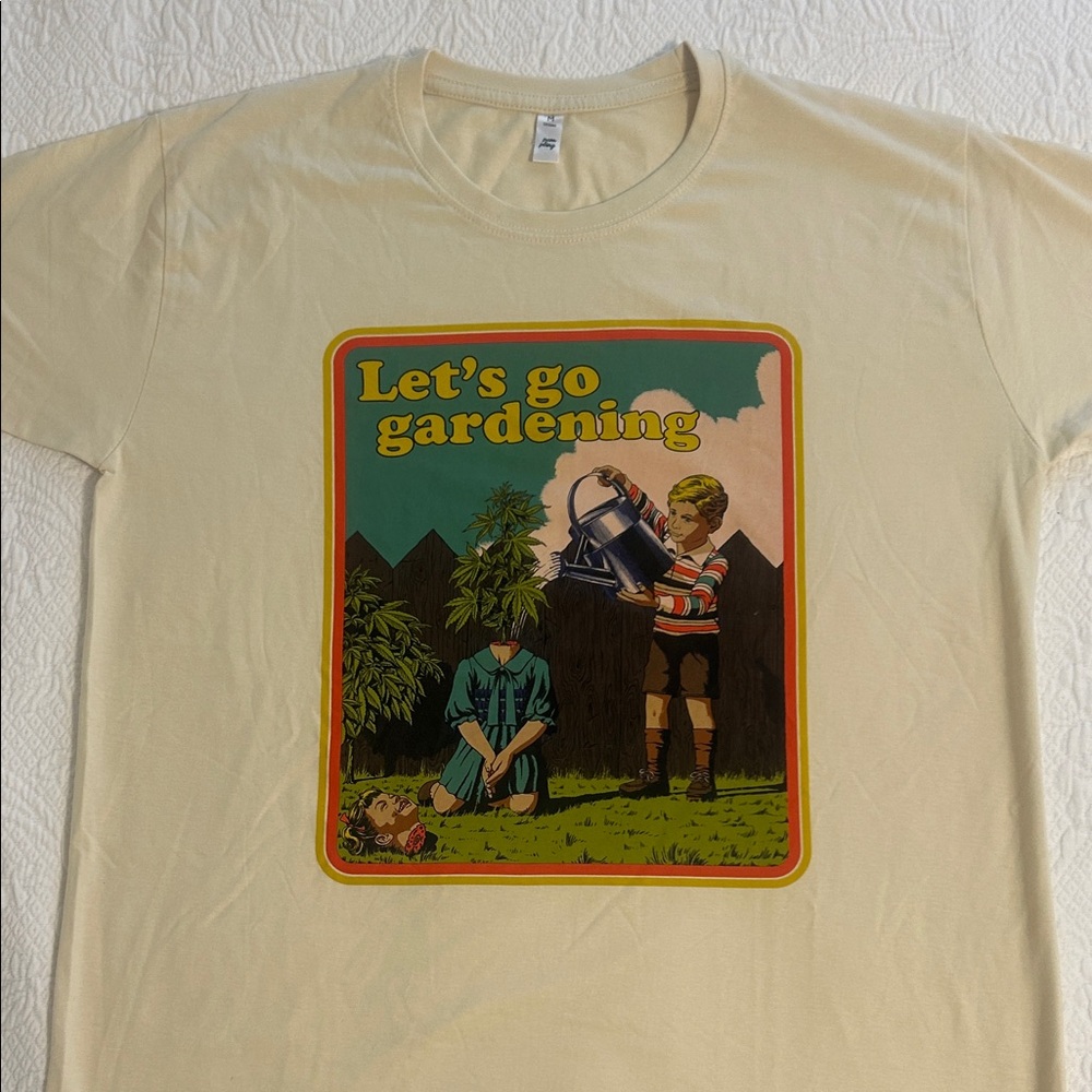 Let's Go Gardening Graphic Tee - Cream